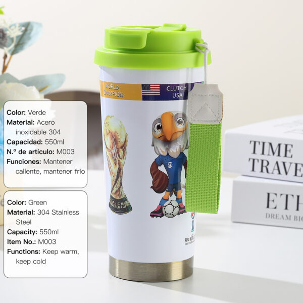 🏆 Vaso Térmico Mundialista Personalizable – Acero Inoxidable 304