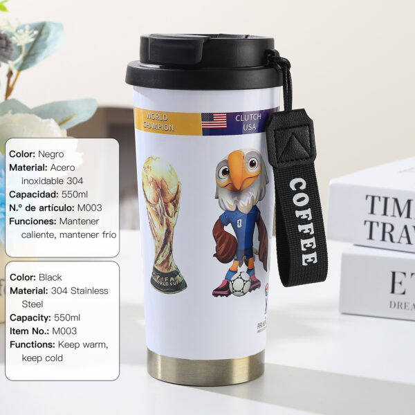 🏆 Vaso Térmico Mundialista Personalizable – Acero Inoxidable 304