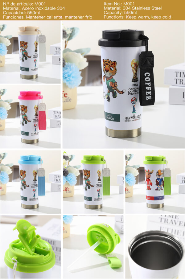 🏆 Vaso Térmico Mundialista Personalizable – Acero Inoxidable 304