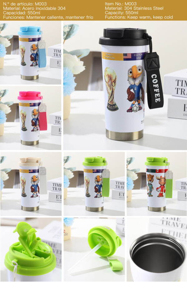 🏆 Vaso Térmico Mundialista Personalizable – Acero Inoxidable 304